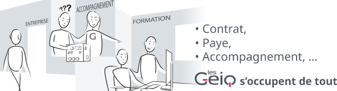 Contrat, Paye, Accompagnement,… les Geiq s’occupent de tout Contrat, Paye, Accompagnement,… les Geiq s’occupent de tout